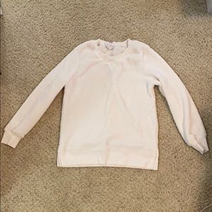 Plush white long sleeve top